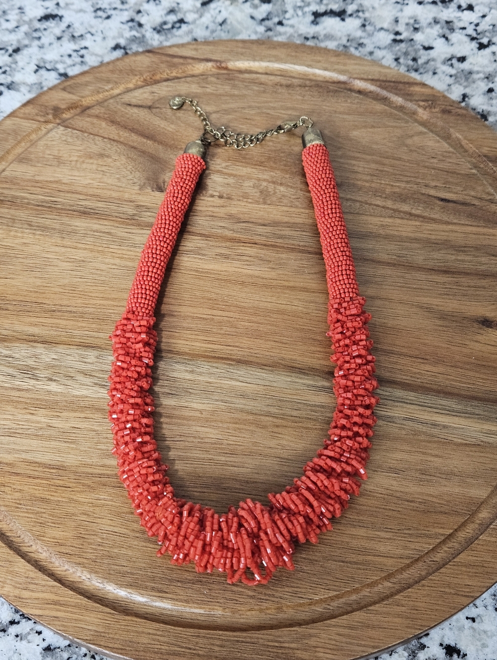 Chic Red Beaded Necklace
